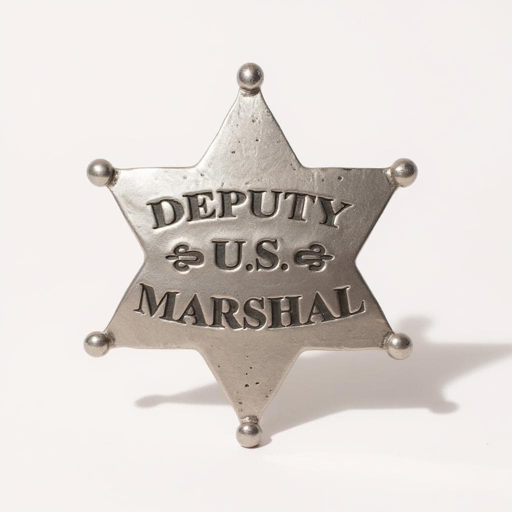 Western badges displayed together, lifestyle.