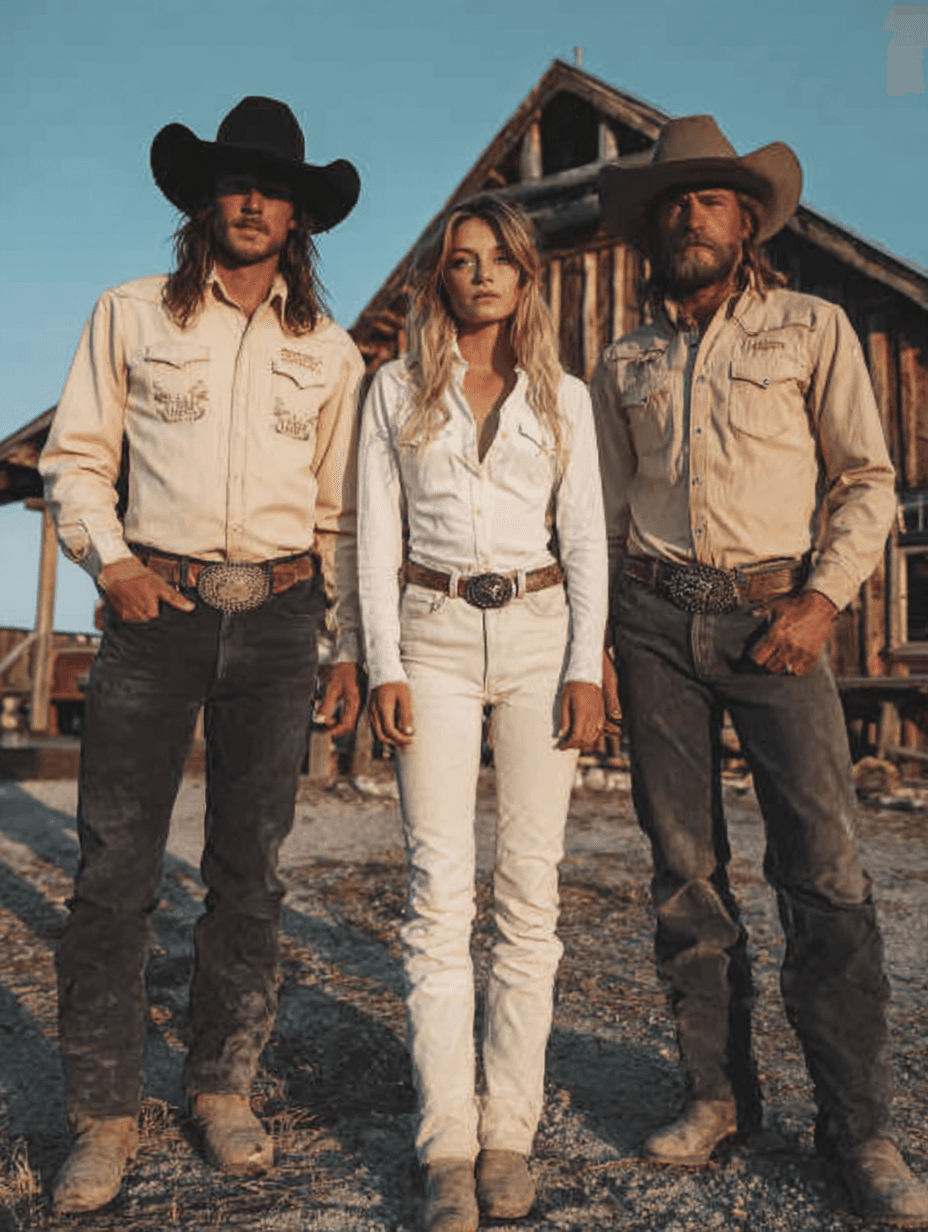 A premium western belt buckle, ornate silver and gold engraving.